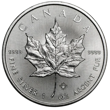 Hoja de Arce Canadiense 1 oz Plata