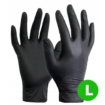 Guantes de nitrilo para numismática L (negro)