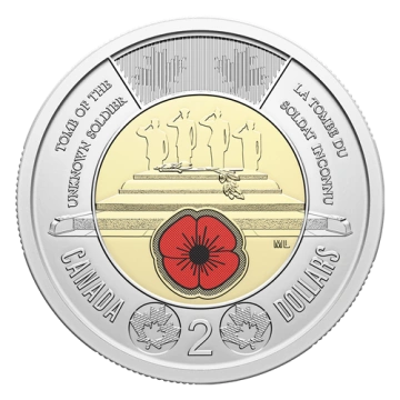 Canadá: Homenaje al Soldado Desconocido de Canadá coloreada $2 2025