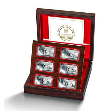 Billetes de circulación polacos - juego de monedas de plata 10 - 500 zloty 2022 Proof