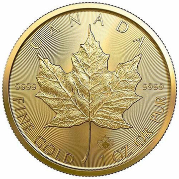Hoja de Arce Canadiense 1 oz Oro 2021