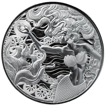Samoa: Mermaid & Pearl 1 oz Plata 2025 Prooflike