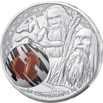 Moneda de plata Lord of the Rings: Saruman and the Palantír coloreada Plata Ag. 333 10 Euro 2026