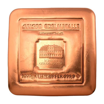 Gaiger Edelmetalle : Lingot de 1 000 grammes de cuivre