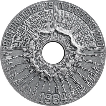 Cameroun Big Brother is Watching You 2 oz argent 2023 High Relief Antique Finish