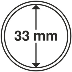 Leuchtturm - Capsule en plastique pour pièces de monnaie 33 mm 100 pièces