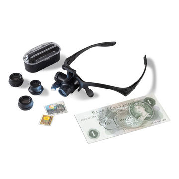 Leuchtturm - Loupe LED Monoculaire avec grossissement 10x, 15x, 20x, 25x