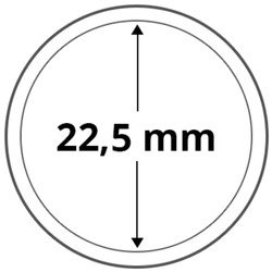 Leuchtturm - Capsule en plastique pour pièce de 22,5 mm, 100 pièces