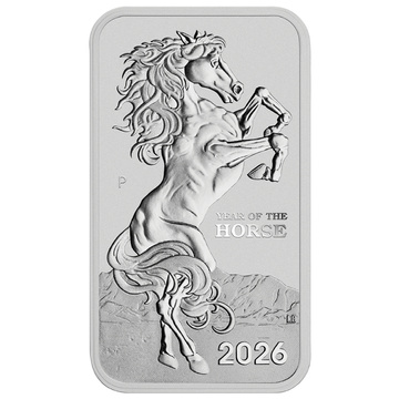 Pièce-lingot Perth Mint : Lunar III – Année du Cheval, 1 once d’argent, 2026