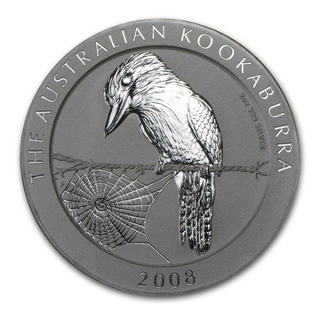 Kookaburra 2 onces d'argent 2008