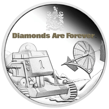 Tuvalu : Diamonds Are Forever coloré 50e anniversaire du film 1 once d'argent 2021 Proof