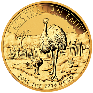 Émeu australien 1 once d'or 2021