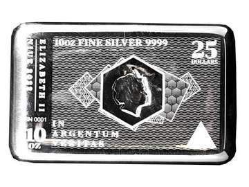 Lingot Niue : Silver Note Coinbar 10 onces d'argent 2022