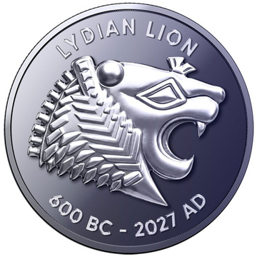 Médaille en Titane Lydian Lion 1 once de Titane 2027