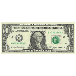 Billet de banque américain 1 dollar (1 dollar américain / 1 USD) UNC
