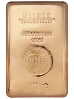 Lingot de 100 onces de cuivre