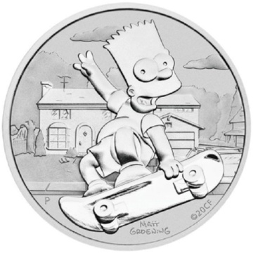 Tuvalu : Bart Simpson 1 once d'argent 2020