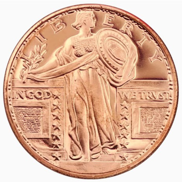 Liberty Standing 1 once Cuivre