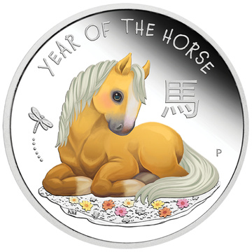 Tuvalu : Baby Horse coloré 1/2 oz Argent 2026 Proof