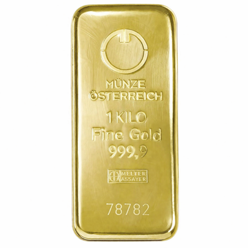 Lingot d’or 1000g d’or Austrian Mint coulé