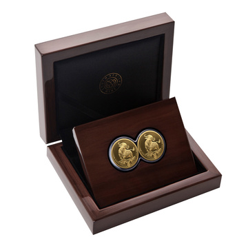 Ensemble de Monnaies en Or Big Five III : Buffle 2 x 1/4 Once d'Or 2026 Proof Doublecap