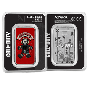 Lingot Pamp : Call of Duty - Gingerbread Ghost 1 once d'argent coloré 2025 Prooflike