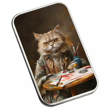 The Holy Land Mint - Human Cats - Artie barre colorée 1 oz Argent 2025