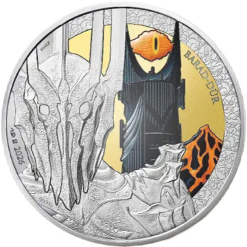 Monnaie en argent Lord of the Rings: Sauron and Mordor colorisée 1 once d'argent 2026