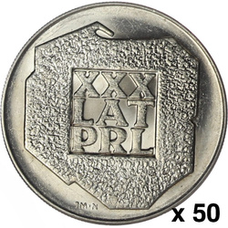 XXX ans de la RPC « Carte » 200 zł Argent 1974 50 pièces