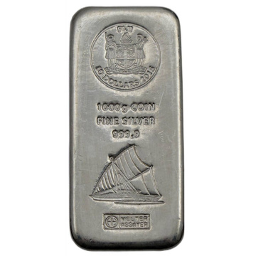 Fidji : Pièce Barre 1000 grammes Argent 10 Dollars Diverses Annuités