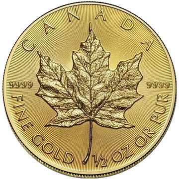 Pièce d’or Maple Leaf canadienne 1/2 once d’or 2027