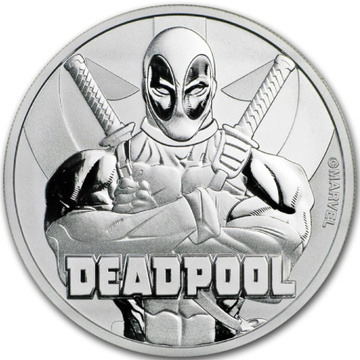 Tuvalu : Deadpool 1 once d'argent 2018