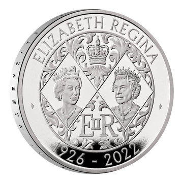 Sa Majesté la reine Elizabeth II 5 £ d'argent 2022 Proof Piedfort Coin
