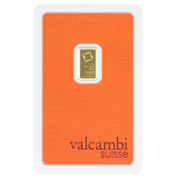 Lingot d’or Valcambi 1 g d’or