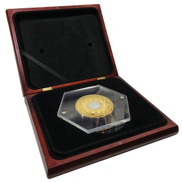 Monnaie en Argent Bénin : Euro Introduction dorée 10 000 Francs 2002 Proof