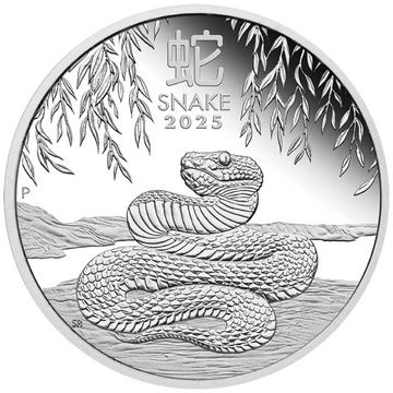 Perth Mint : Lunar III - Année du Serpent 1/2 once d'argent 2025 Proof