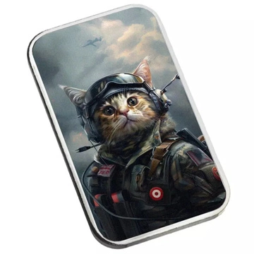 Monnaie de Terre Sainte - Chats Humains - Sarge barre colorée 1 oz Argent 2025