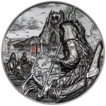 Palau : Ferryman of the Dead - Charon coloré 3 onces d'argent 2023 Black Proof Ultra High Relief