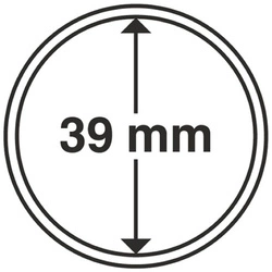 Leuchtturm - Capsule en plastique pour pièces de monnaie 39 mm 100 pièces