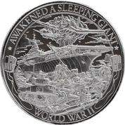 Patriot : Seconde Guerre mondiale 1 once d'argent 2019 Prooflike Round