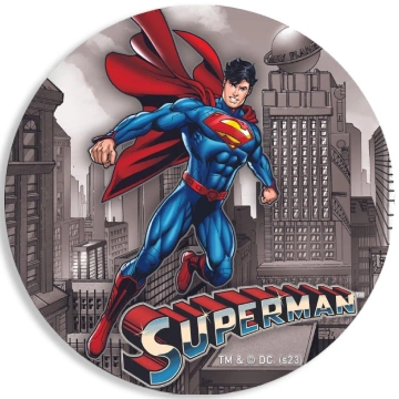 Niue : DC Comics - Superman coloré 2 onces d'argent 2023 Pièce à haut relief vieilli