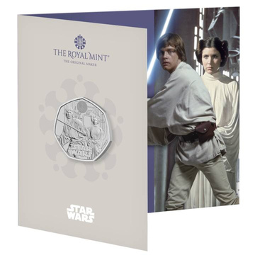 Star Wars : Luke Skywalker et la princesse Leia 50 pence cuivre-nickel 2023