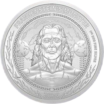 Monnaie en argent Gothic Horror – Frankenstein 1 once d'argent 2026
