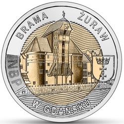 Découvrez la Pologne - La porte Żuraw à Gdańsk 5 zł 2021