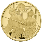  Star Wars: Luke Skywalker and Princess Leia 1/4 oz Gold 2023 Proof
