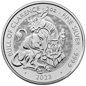  The Royal Tudor Beasts: The Bull of Clarence 2 oz Silber 2023