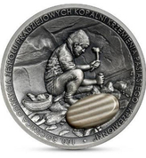 100th anniversary of the discovery of the complex of prehistoric striped flint mines "Krzemionki" 50 PLN Silver 2022 50 PLN Silber 2022 