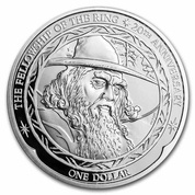 20th Anniversary Lord of The Rings: The Fellowship of the Ring - Gandalf 1 oz Silver 2021