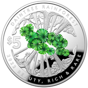Beauty, Rich & Rare: Daintree Rainforest coloured 1 oz Silber 2022 Proof Domed Coin