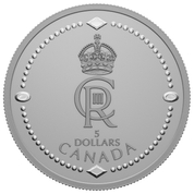 Canada: His Majesty King Charles III's Royal Cypher $5 Silber 2023 Matte Proof 